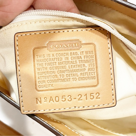 COACH Ltd Ed PVC MULTICOLOR SIGNATURE TSCRIBBLE C VACHETTA LEATHER BOXY TOTE BAG - Picture 6 of 7